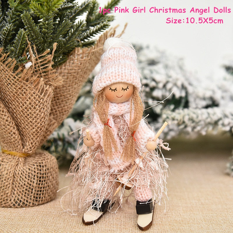 Angel Ski Dolls Hanging Pendant Christmas Home Decor