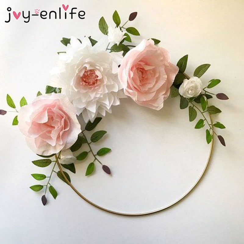 Christmas Decoration Metal Ring Flower Garland