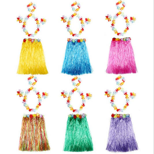 Plastic Fibers Women Grass Hula Skirt costumes