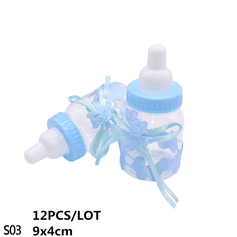 12pcs/set Transparent Plastic Feeder Bottle Candy Box