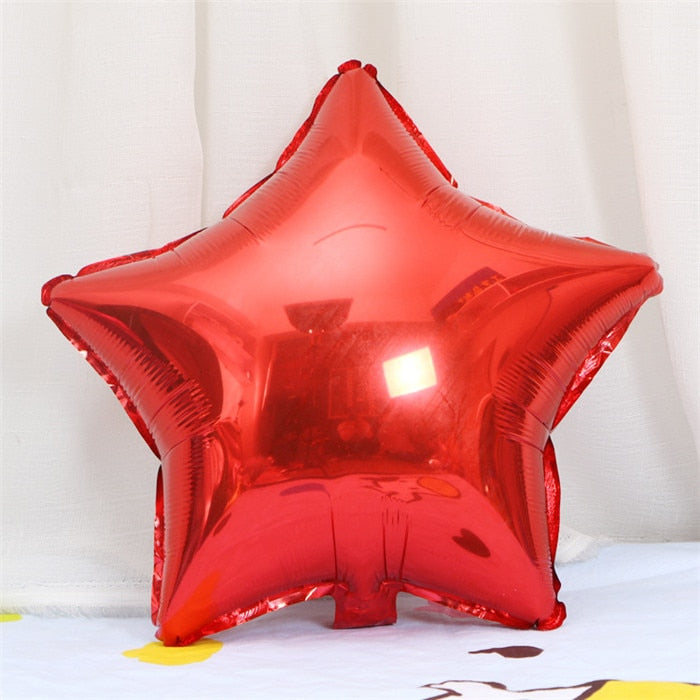 Star Moon Heart Pink Foil Balloon Helium Decoration