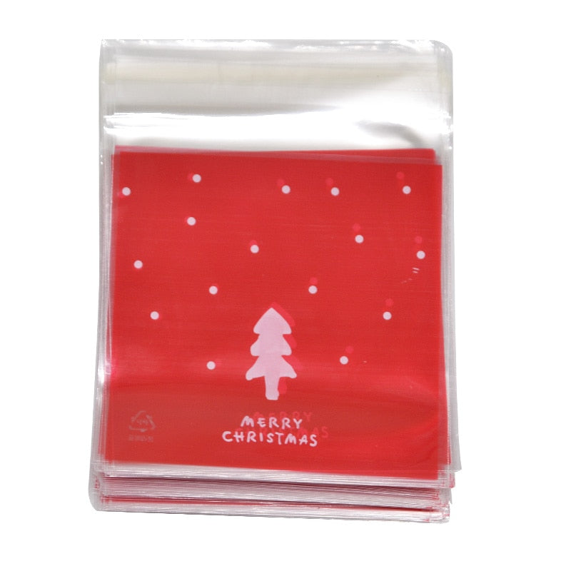 Christmas Candy Cookie Gift Bags Self-adhesive