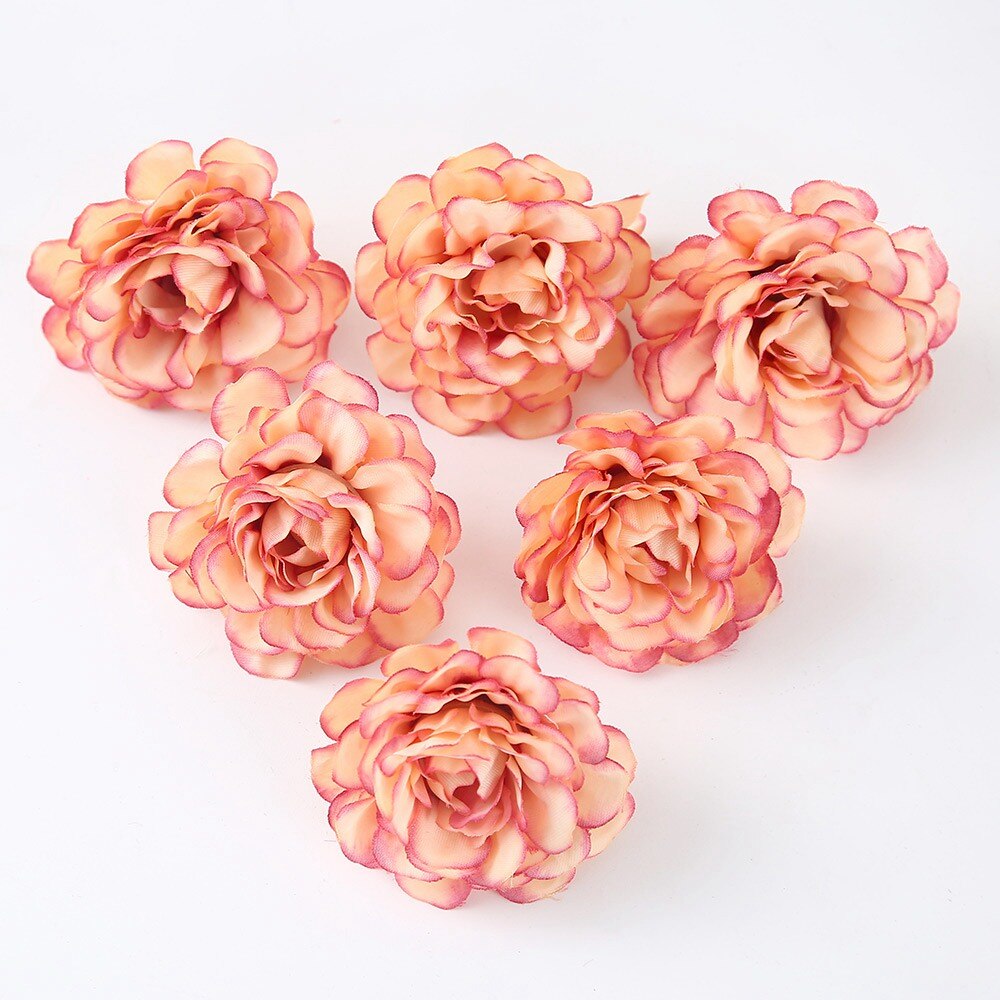 Artificial Flowers Silk Rose Head For Decorations
