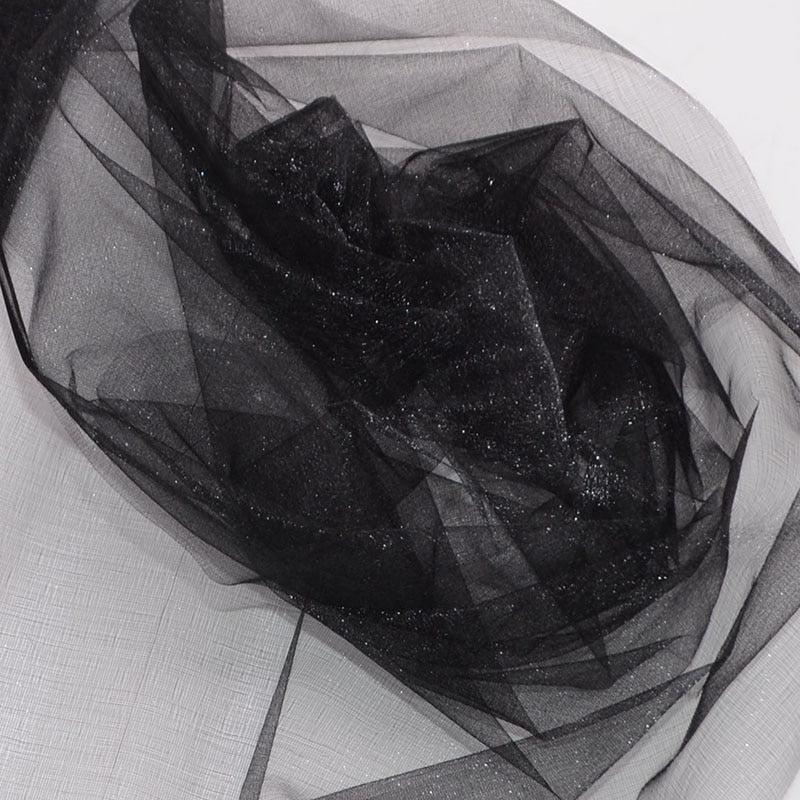 Sheer Crystal Organza Tulle Roll Fabric for Wedding
