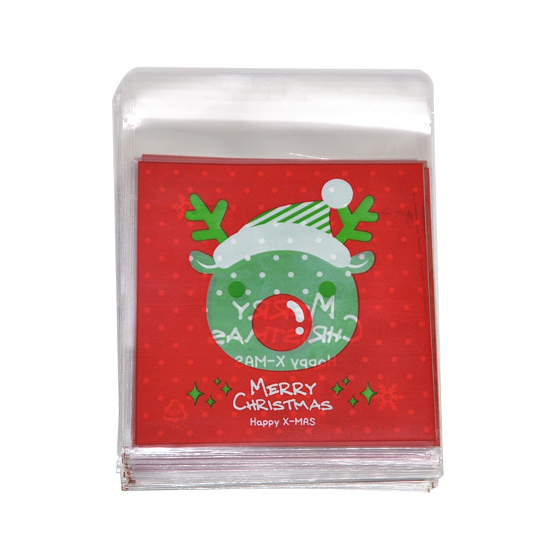 Christmas Candy Cookie Gift Bags Self-adhesive