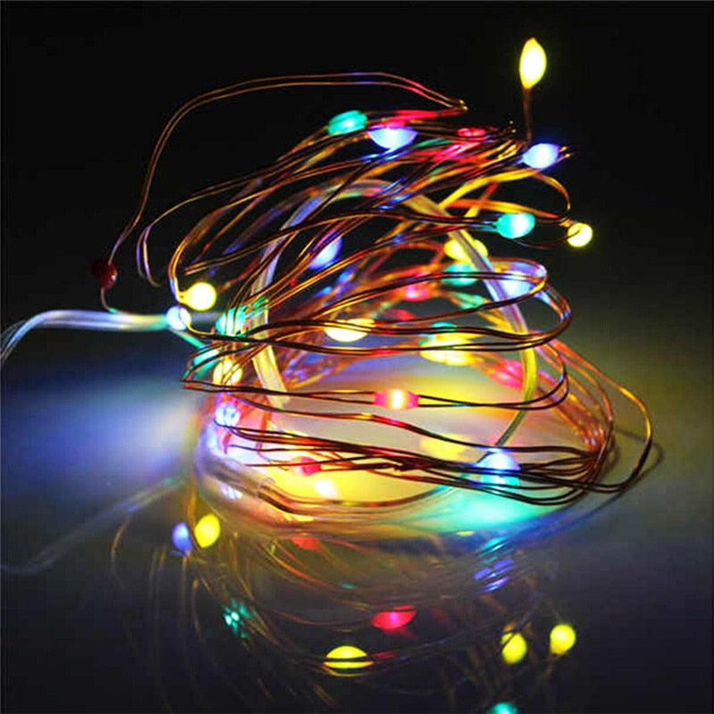 Wire LED String Lights Holiday Lighting Garland