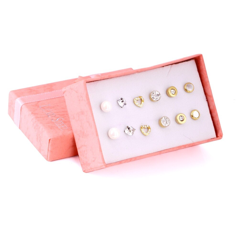 Stud Earings Sets Pack Christmas Zircon Earrings Set