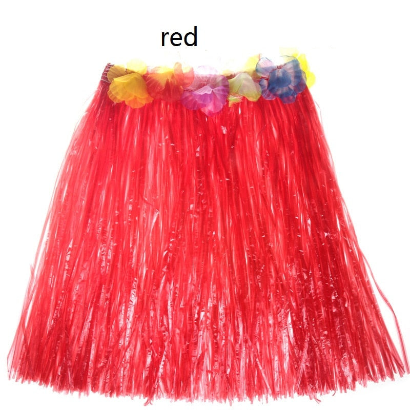 Plastic Fibers Women Grass Hula Skirt costumes