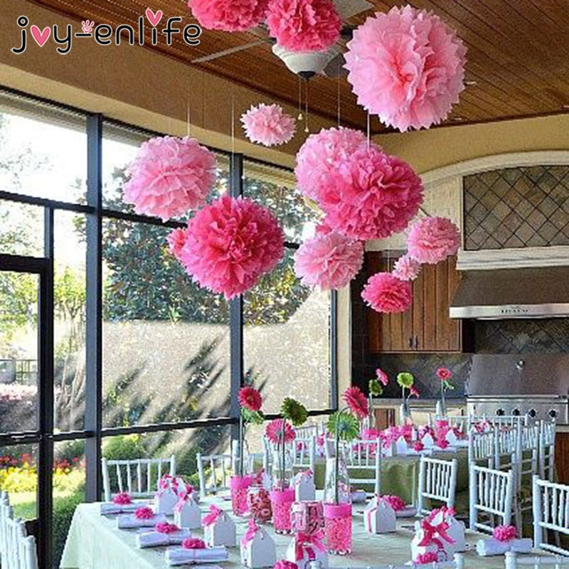 Wedding Decoration 5pcs Pom Poms Tissue Paper