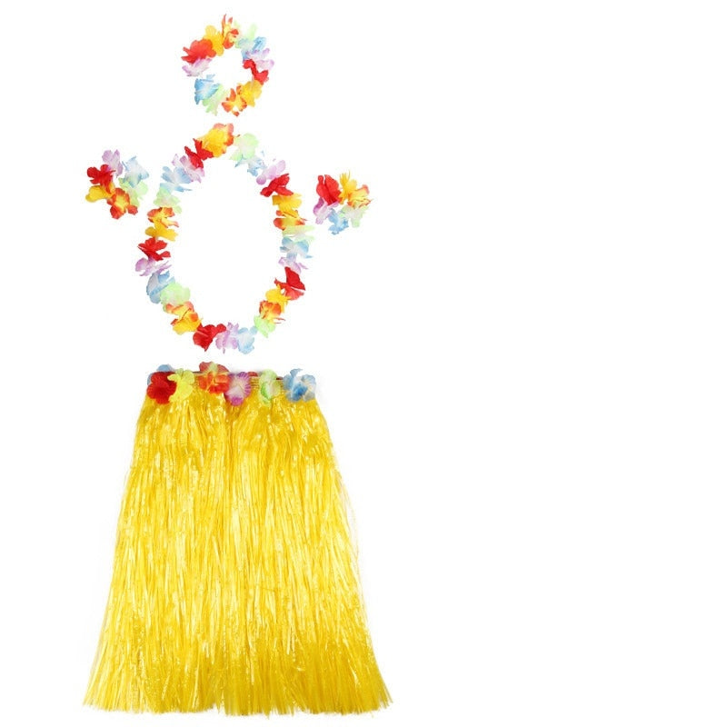 Plastic Fibers Women Grass Hula Skirt costumes