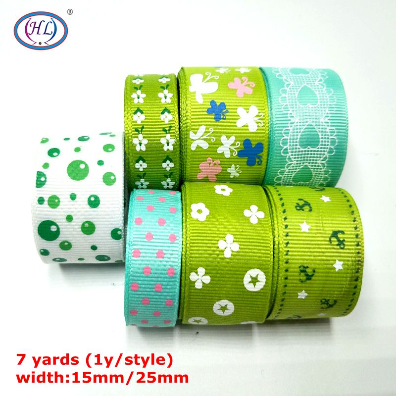 HL Handicraft Multi Mixed Printed Satin Grosgrain