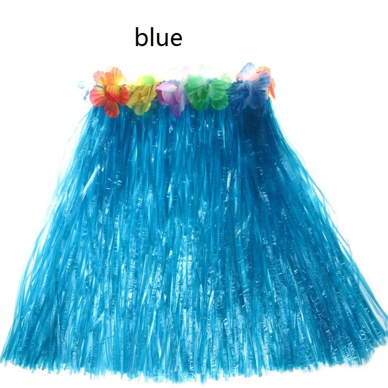 Plastic Fibers Women Grass Hula Skirt costumes