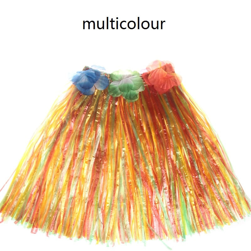 Plastic Fibers Women Grass Hula Skirt costumes