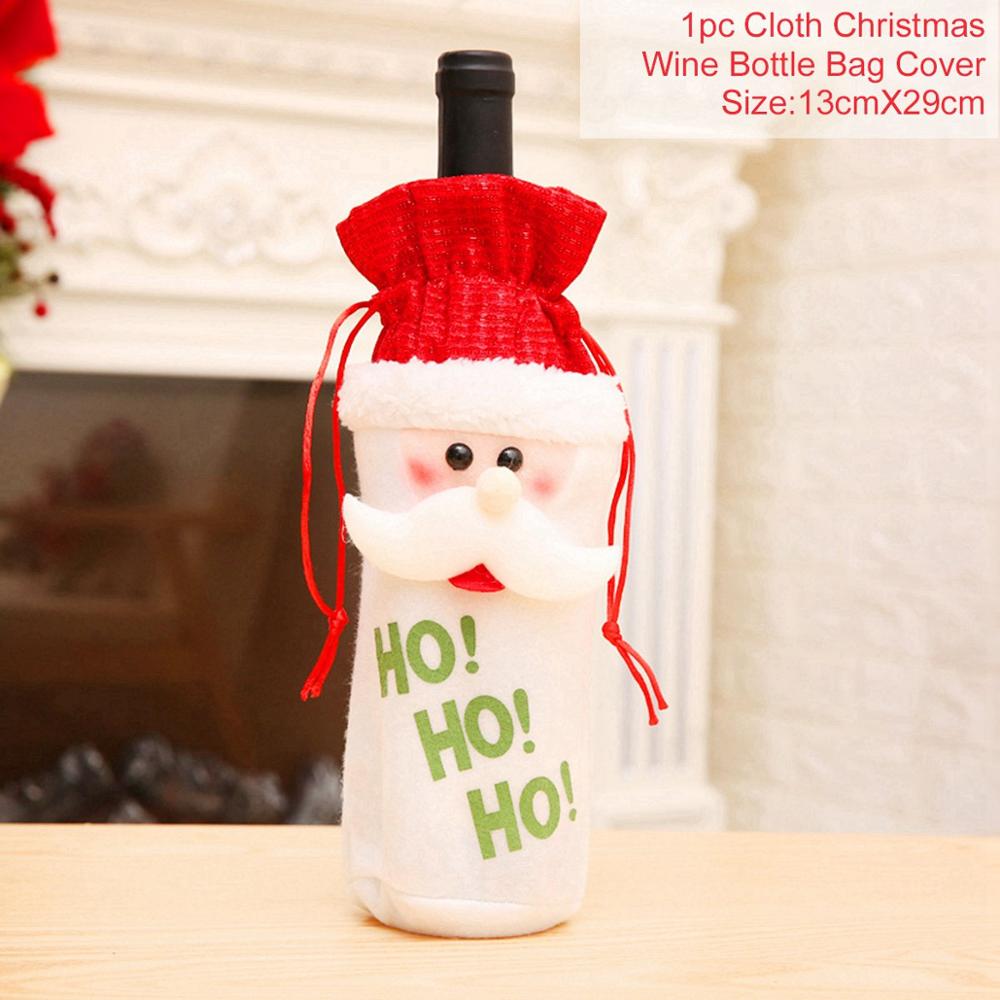 Christmas Santa Claus Wine Bottle Cover