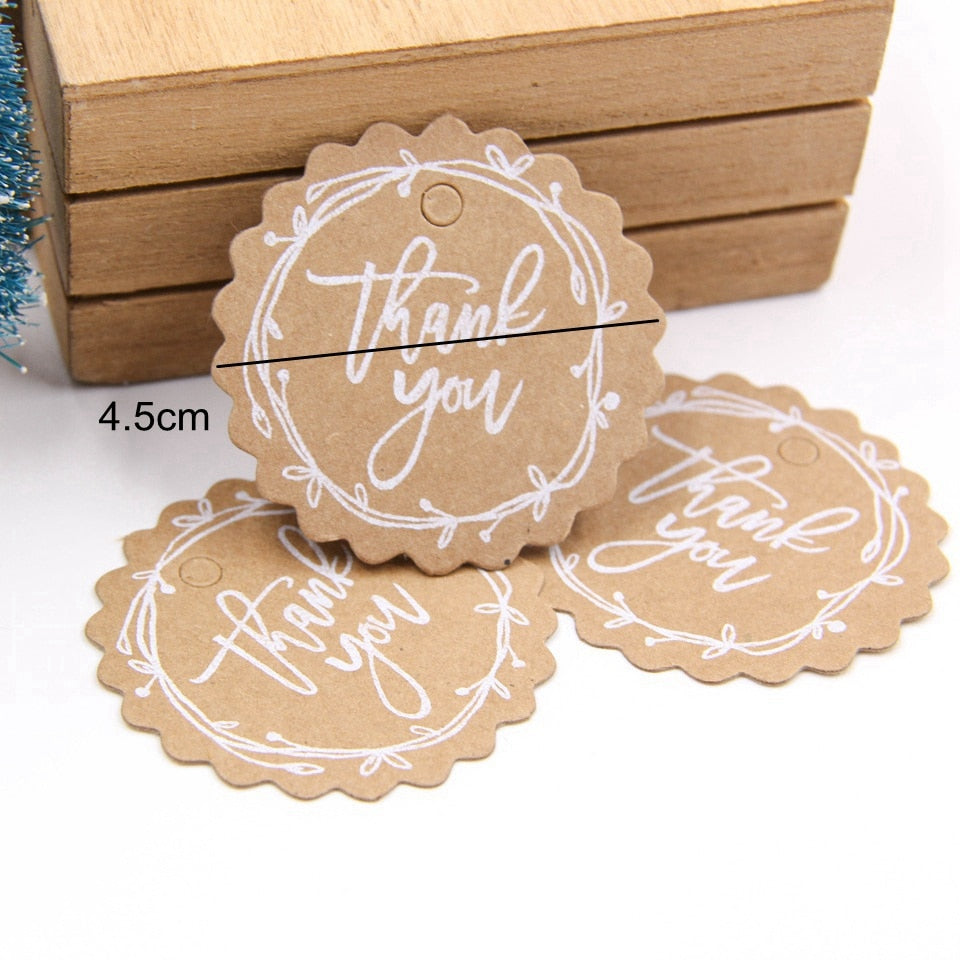 Kraft Paper Tags DIY Handmade/Thank You