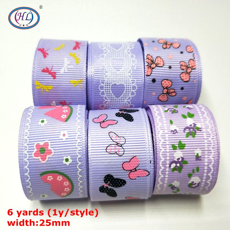 HL Handicraft Multi Mixed Printed Satin Grosgrain