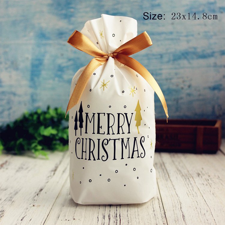 12pieces Merry Christmas Gift Bags Santa Claus