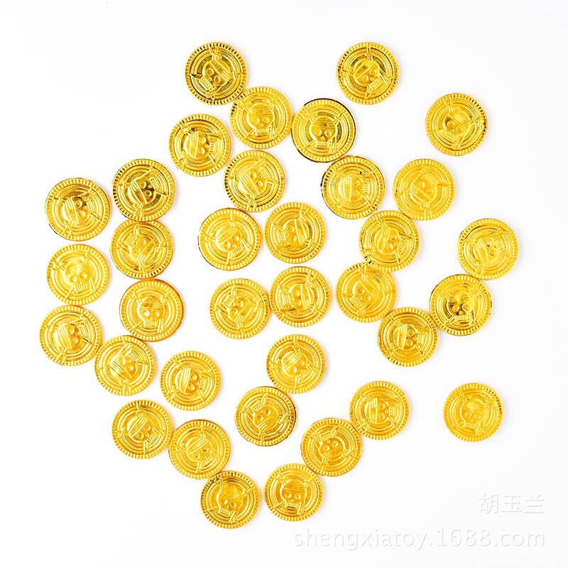 50pieces plastic Pirate gold coin Halloween