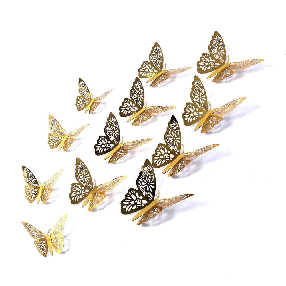 4D Hollow Butterfly Wall Sticker DIY Decoration