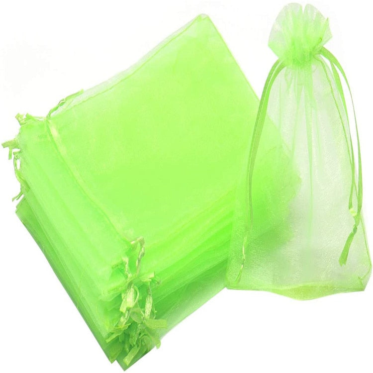 50pcs Sheer Transparent Chiffon Organza Bags