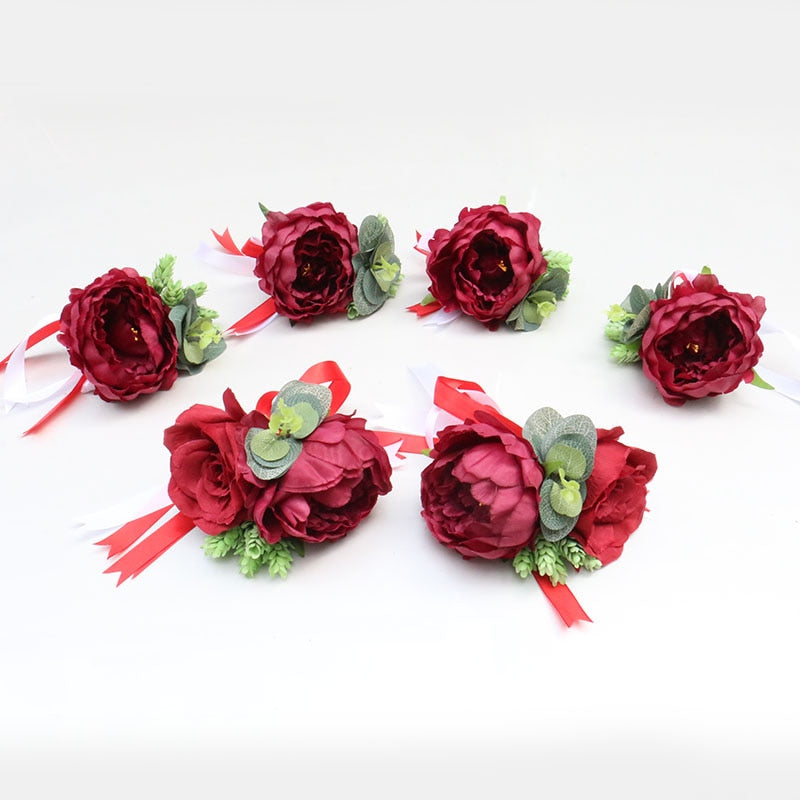 Artificial Flower Wedding Car Deco Kit Fake Rose