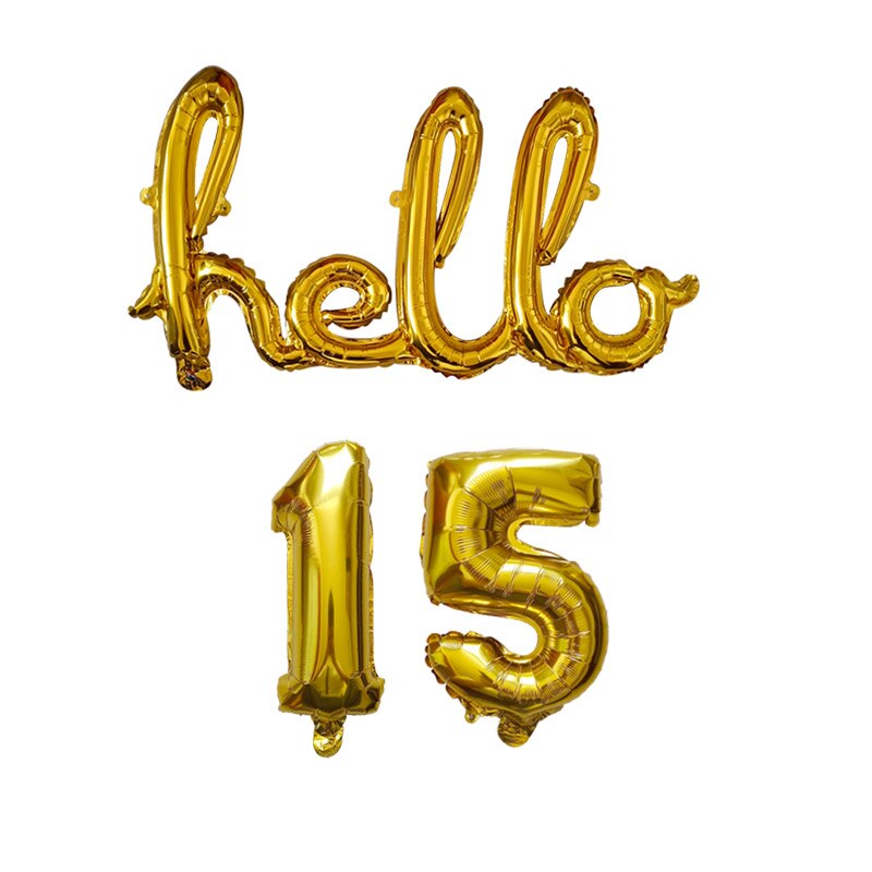 Rose Gold Hello 30 Baby Balloons number Balls Inflatable