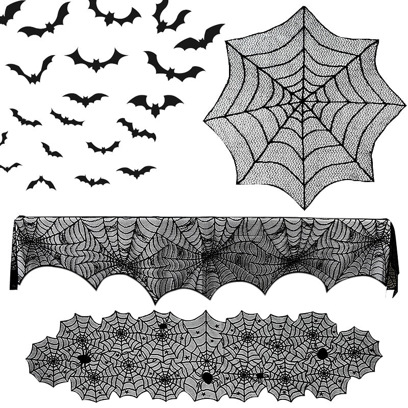Halloween Decoration Lace Spider Web