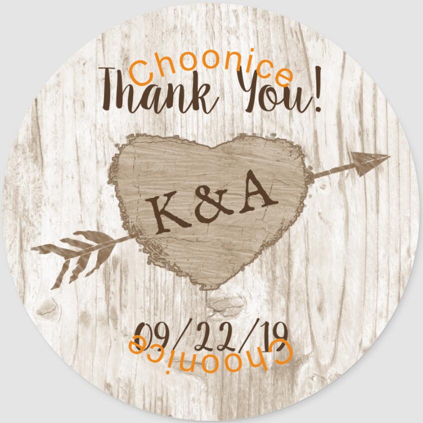 Wedding thank you stickers