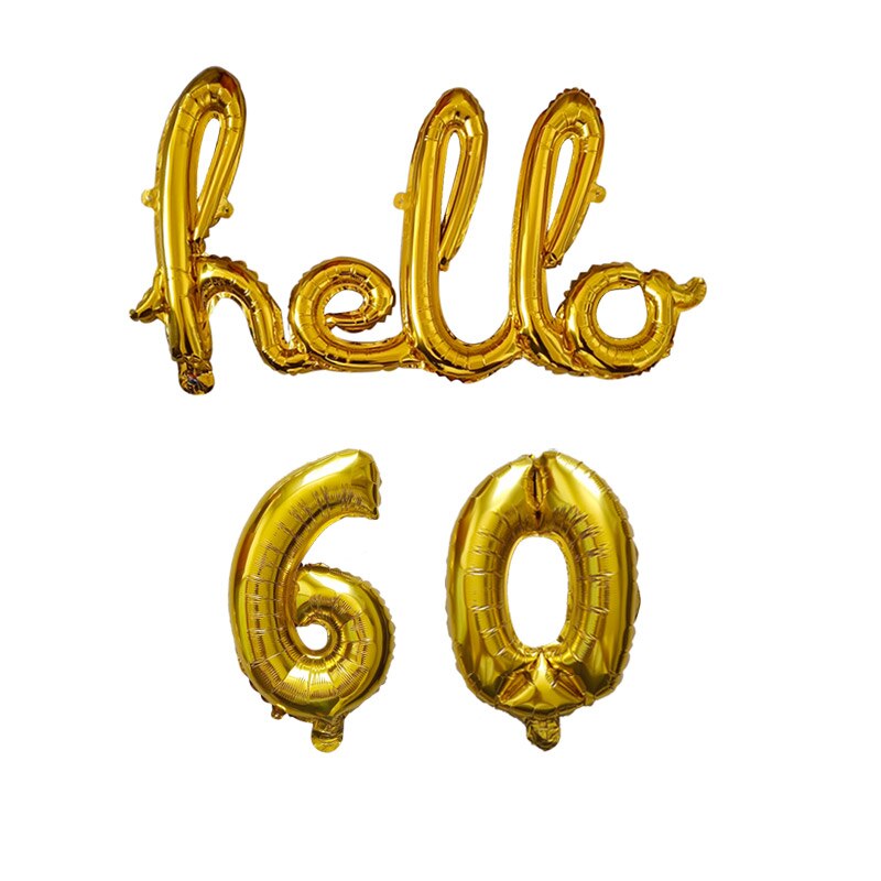 Rose Gold Hello 30 Baby Balloons number Balls Inflatable