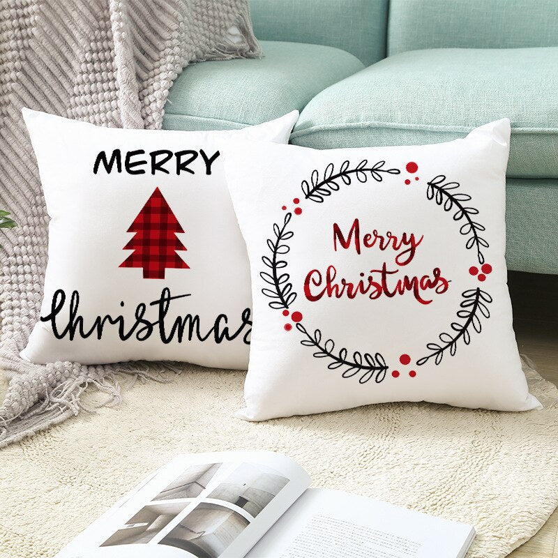 45cm Merry Christmas Cushion Cover Pillowcase