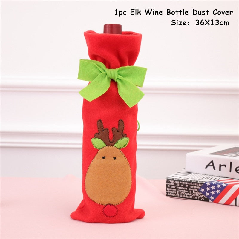 Wine Bottle Dust Cover Christmas Decoration