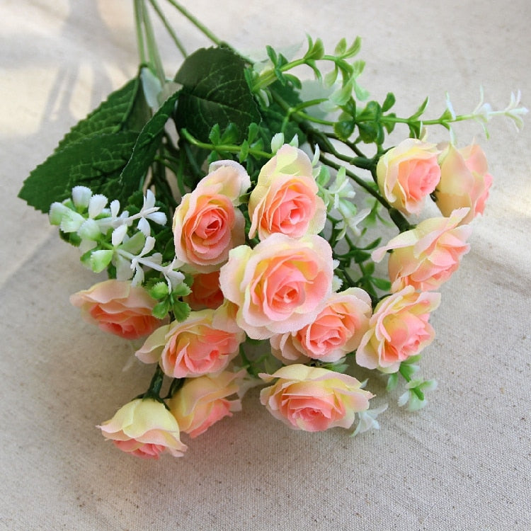 15 Heads Mini Roses Bouquet Artificial Flower