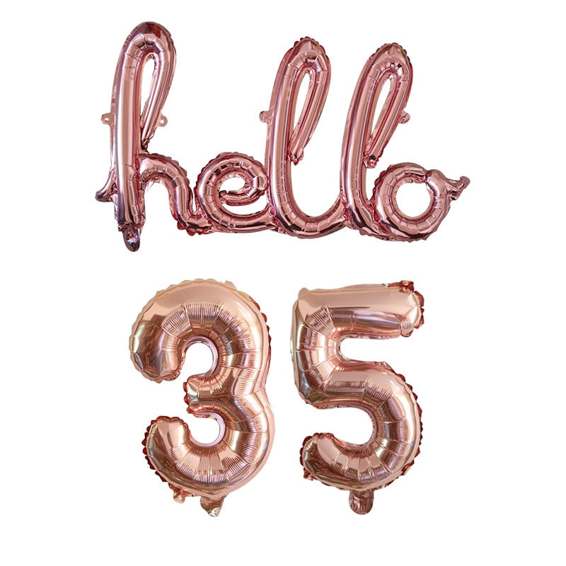 Hello 30 Baby Balloons number Balls Inflatable Air