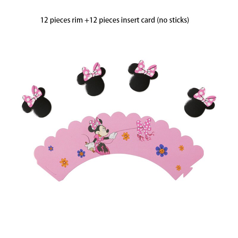 Minnie Mouse pink Cake Topper and Cupcake