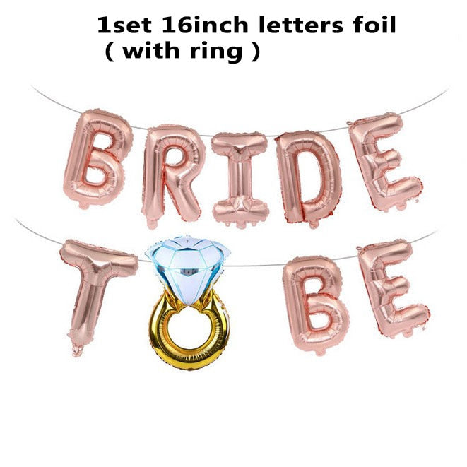Bride To Be Balloon Wedding Decorations Bride Letters Foil