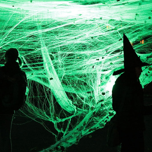 Luminous Spider Web Stretchy Artificial Cobweb