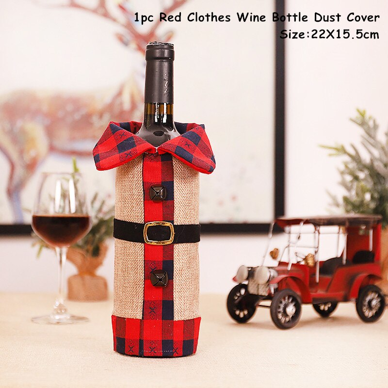 Wine Bottle Dust Cover Christmas Decoration