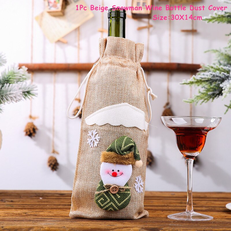 Wine Bottle Dust Cover Christmas Decoration