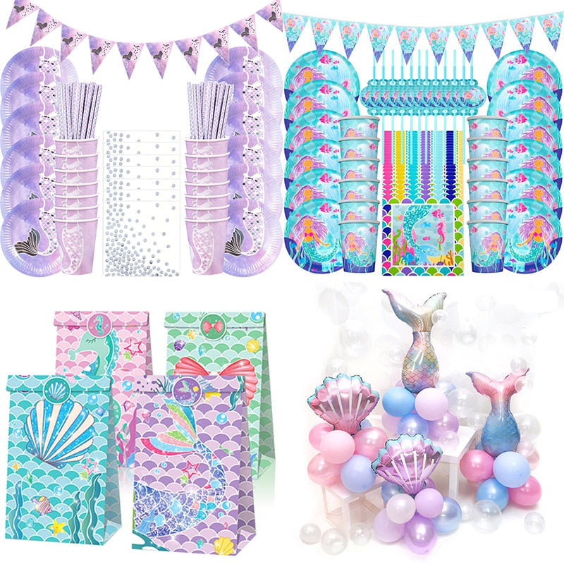 Little Mermaid Party Supplies Balloons Arch Set