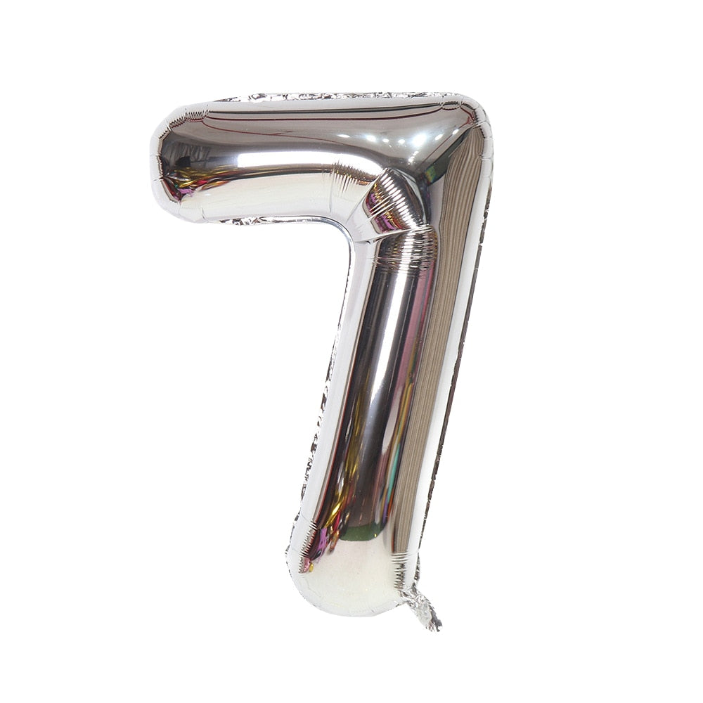 Black Style Foil Letter Number Balloons Helium Balloon