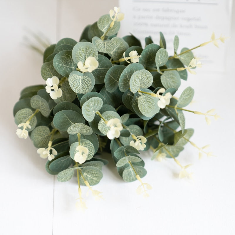 Eucalyptus Artificial Silk Flowers Christmas Ornament