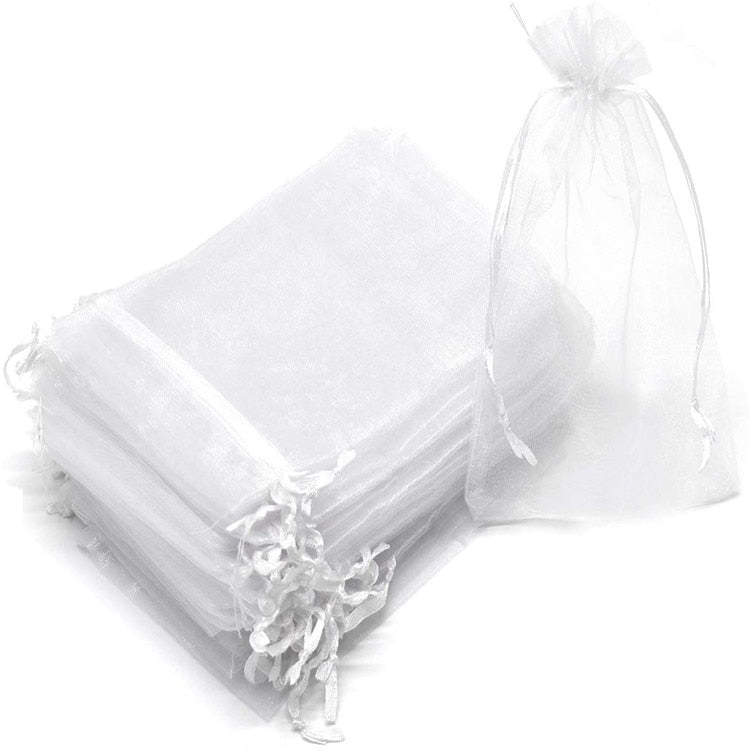 50pcs Sheer Transparent Chiffon Organza Bags