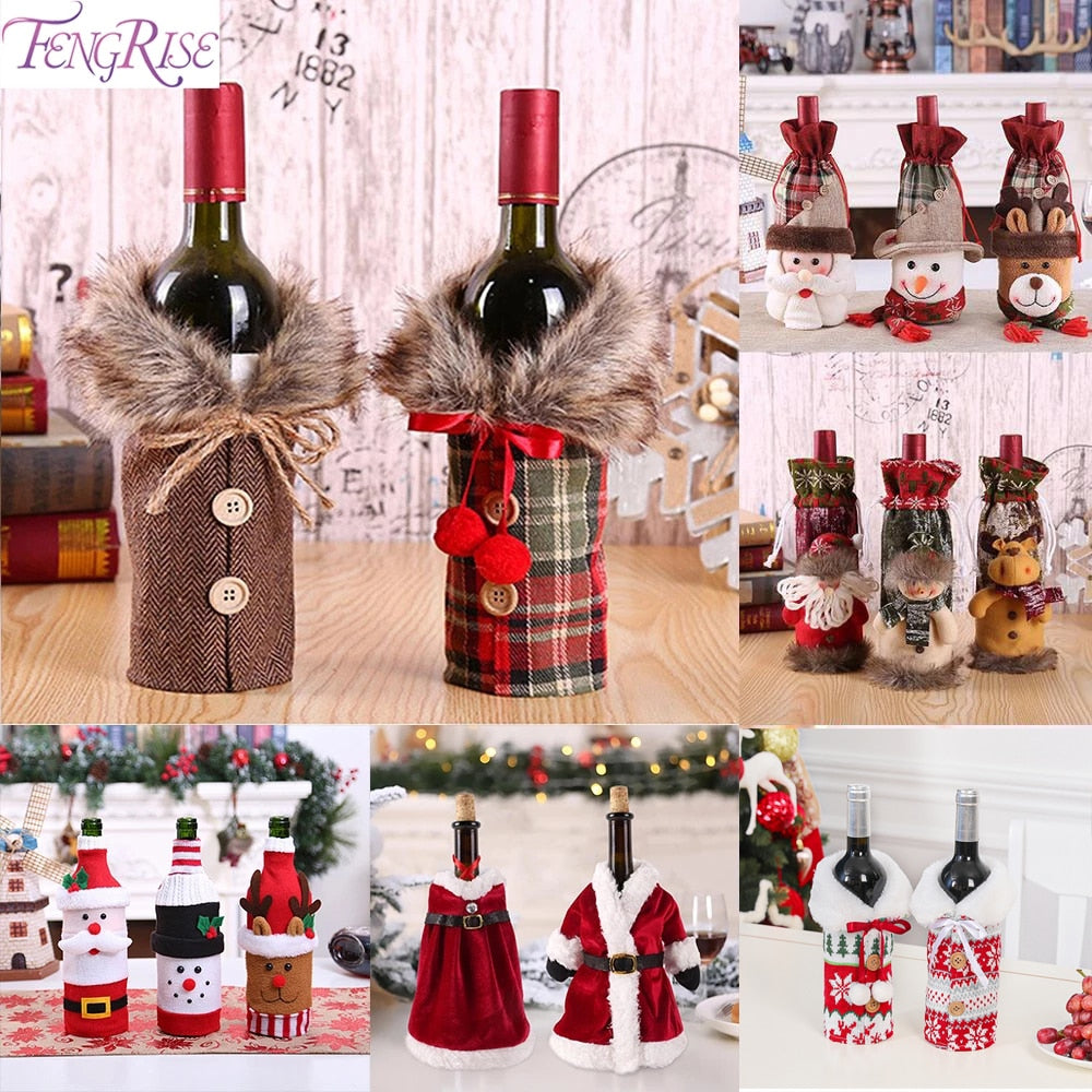 Christmas Wine Bottle Cover Decorations