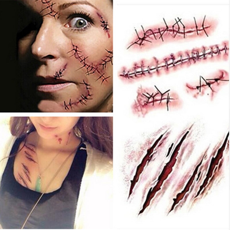 Halloween Body Makeup Tattoo Stickers Simulation
