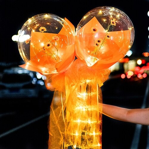 Led Balloons Rose Led Balloon Rose Bouquet