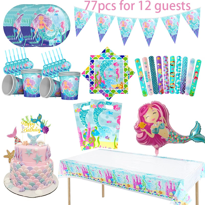 Little Mermaid Party Supplies Balloons Arch Set