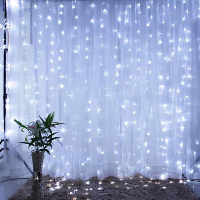 Christmas Curtain Light Garland Decor