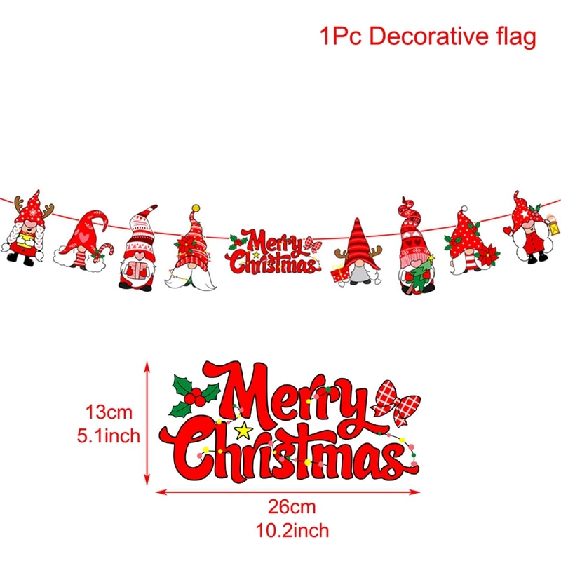 Christmas Banner Garland Merry Decoration