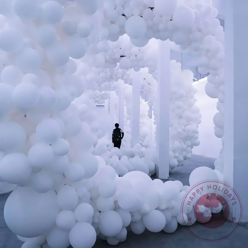 Matte Pure White Balloons Wedding Decoration