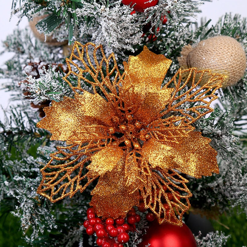 Glitter Artificial Christmas Flower Christmas Tree